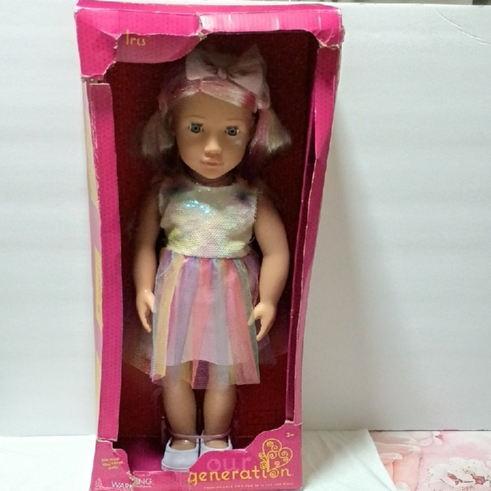 Iris Doll with Rainbow Dress